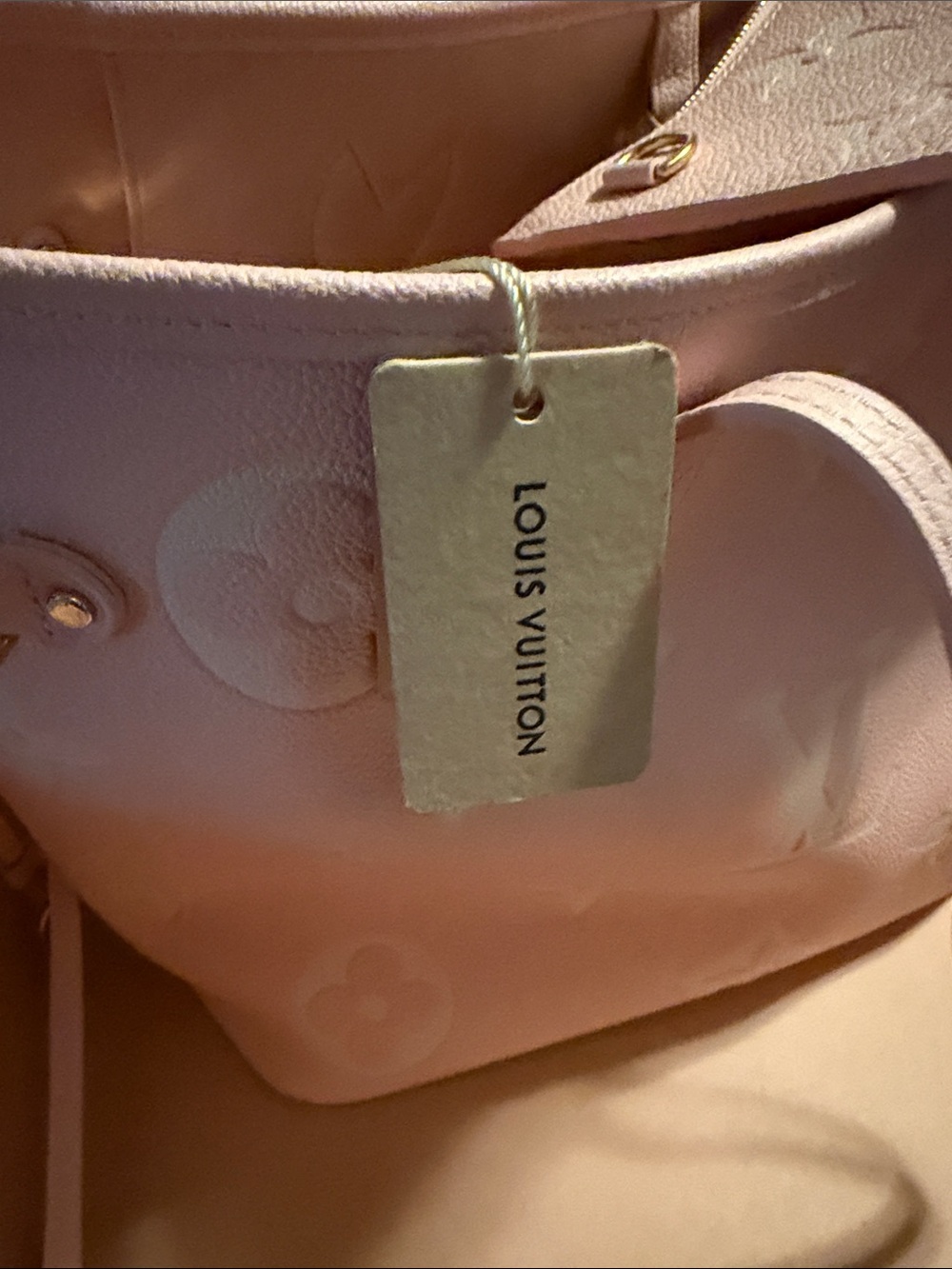 Louis Vuitton Blush Pink Embossed Monogram Tote - Picture 3 of 5